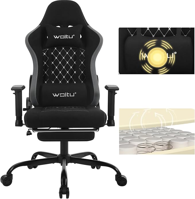 WOLTU Silla Gaming con Masajeador - Oferta Flash a 134,39 €