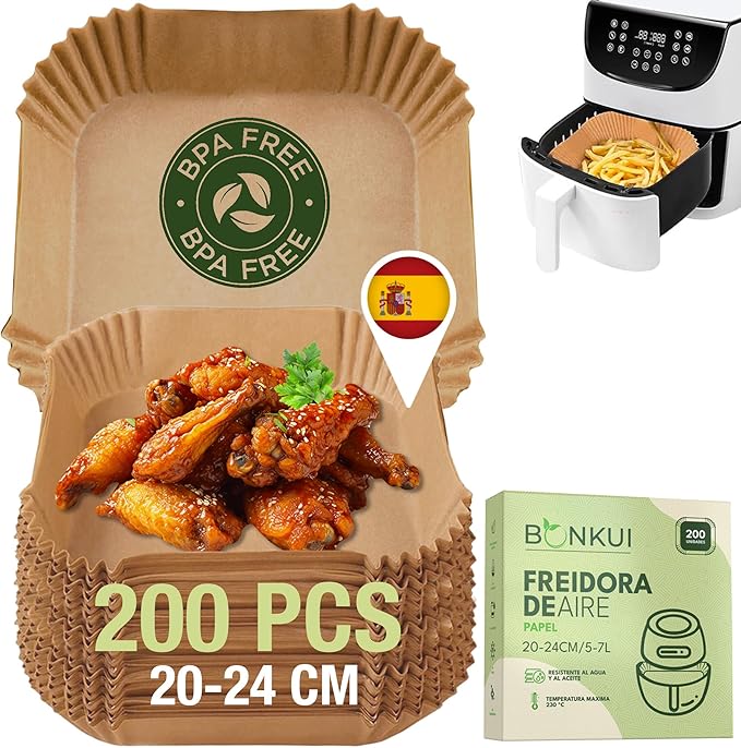Papel Freidora Aire 200 uds - 13,97€ (13% Dto)