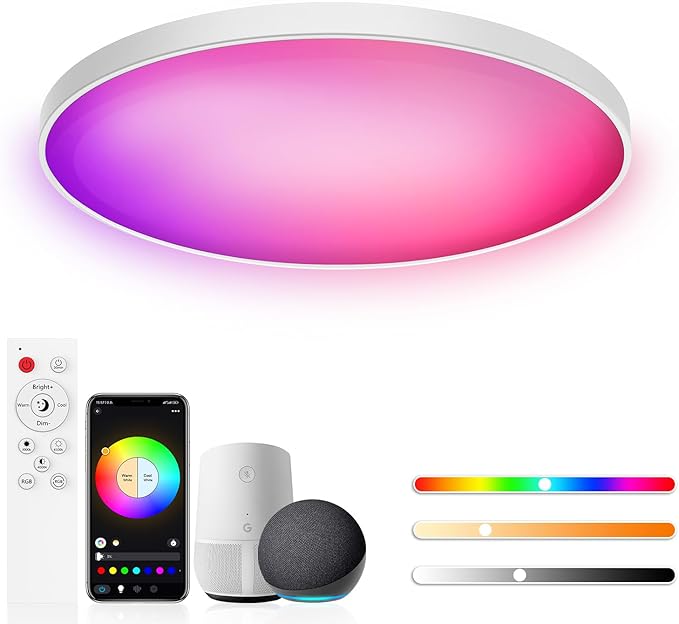 Plafón LED Birnetek RGB WiFi Alexa por 26,62€ (-5%)