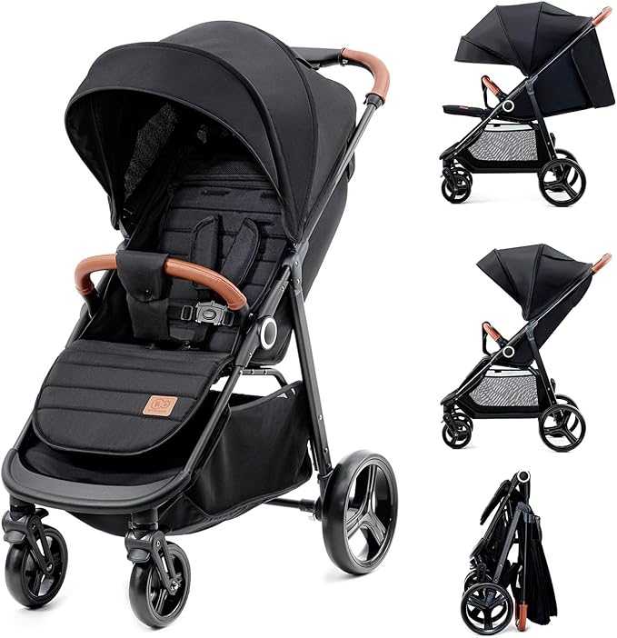 Kinderkraft GRANDE PLUS Silla de Paseo ligera – Negro