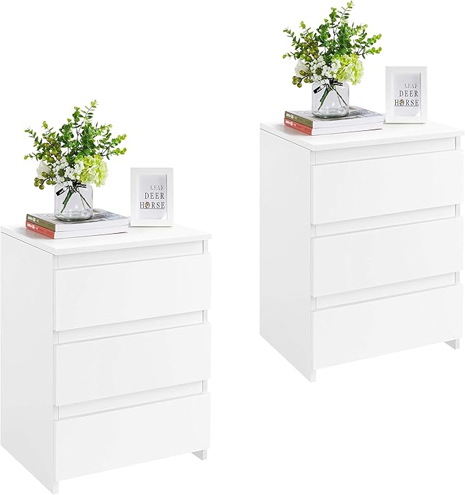 Mesitas Yaheetech 2pcs 98,14€ (30% dto.) con 3 cajones