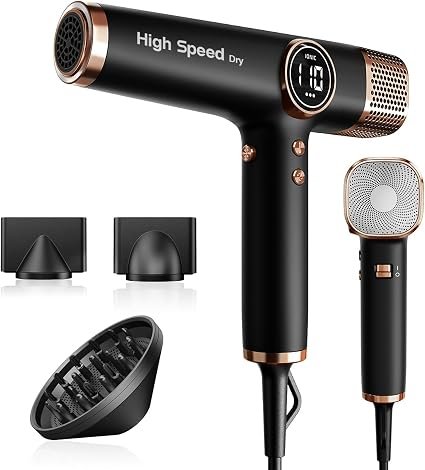 Secador de Pelo Profesional Faszin 110.000 RPM a 69,99€ (-65%): secado ultrarrápido