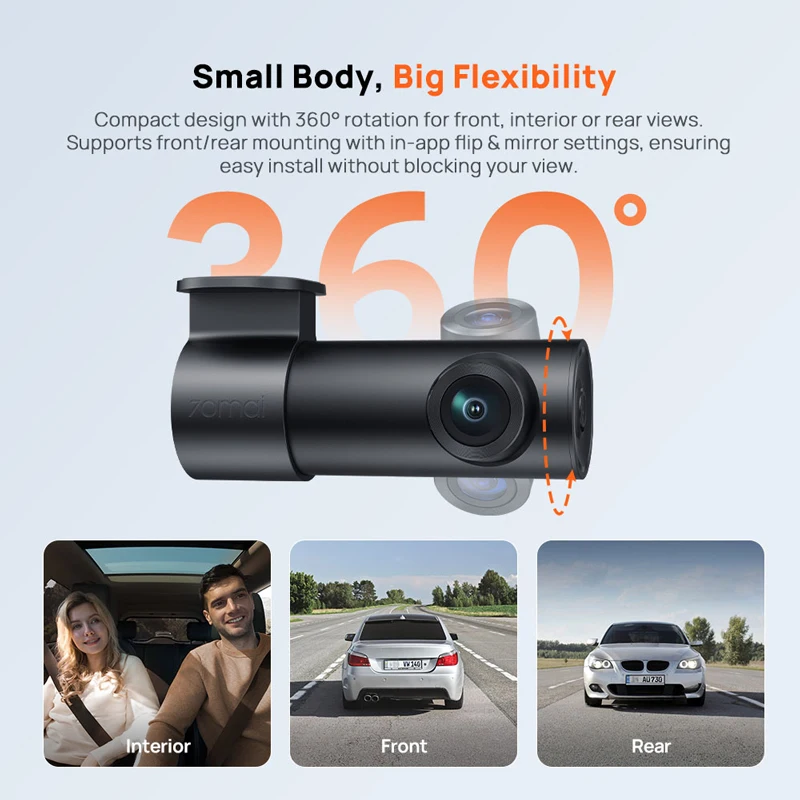 70mai M310 Plus Dash Cam 2K a 34,59 € (-37%): visión nocturna y control por voz