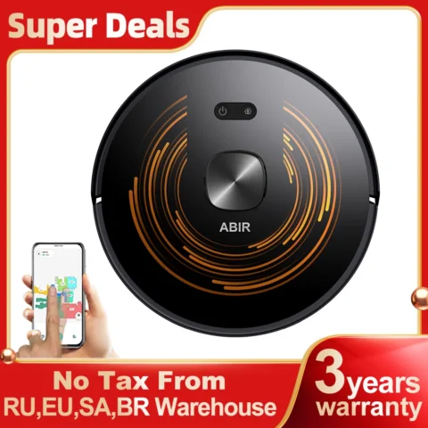Robot aspirador ABIR X9 a 213,07 € (-74%): succión 6500Pa, láser Lidar y mopa UV