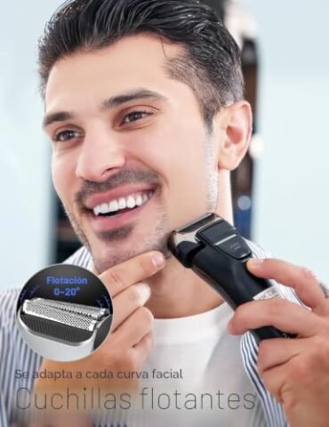 Afeitadora eléctrica de aluminio para hombre con 53% de descuento, impermeable y de precisión