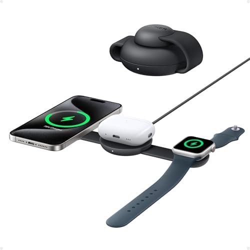 Anker MagGo 3 en 1 Plegable para Viaje con 45% de descuento: carga iPhone, AirPods y Apple Watch