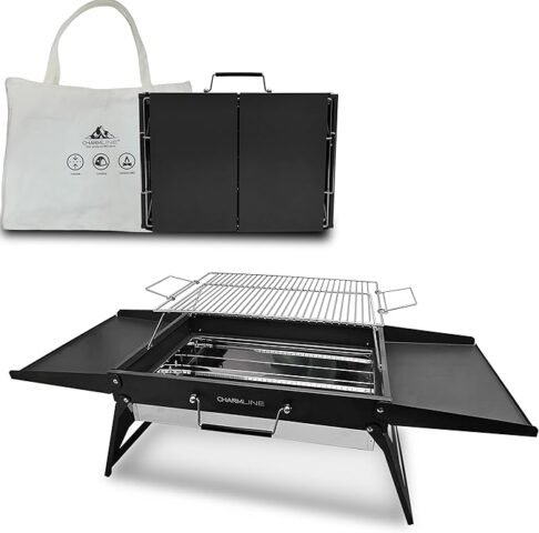 Barbacoa de carbón plegable Charmline de 47x34 cm a 44,49 € (-35%): para 3-5 personas y sin montaje