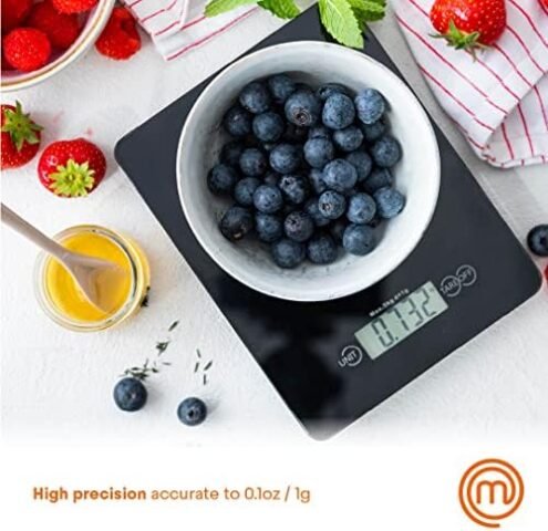 Báscula de cocina digital MasterChef a 8,98 € en oferta flash (-31%): precisión de 1 gramo en la encimera