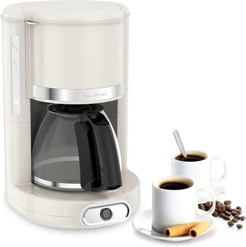 Cafetera de filtro Moulinex Soleil con estética vintage: -36% y hasta 15 tazas por 29€