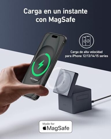 Cargador Inalámbrico Anker MagGo Cubo 3en1: iPhone, Watch y AirPods con -32%