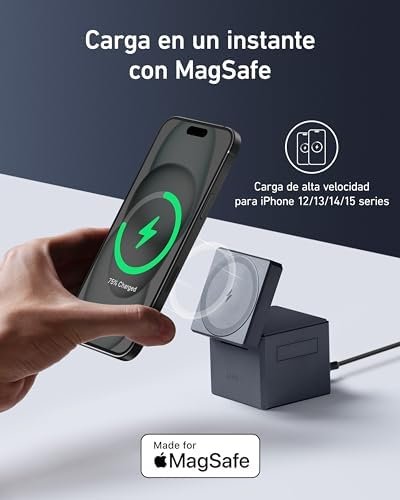 Cargador Inalámbrico Anker MagGo Cubo 3en1: iPhone, Watch y AirPods con -32%