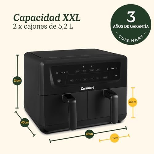 Cuisinart Doble Zona a 76,50€ (-52%): la freidora de aire XXL sin PFAS para cocinar para toda la familia