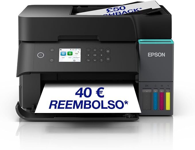 Impresora Epson EcoTank ET-3950 a 349,99 € (-30%): tinta para 3 años sin cartuchos