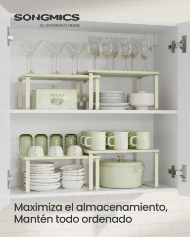 Especiero SONGMICS apilable a 13,41€ (-57%): organiza tu armario de cocina en minutos