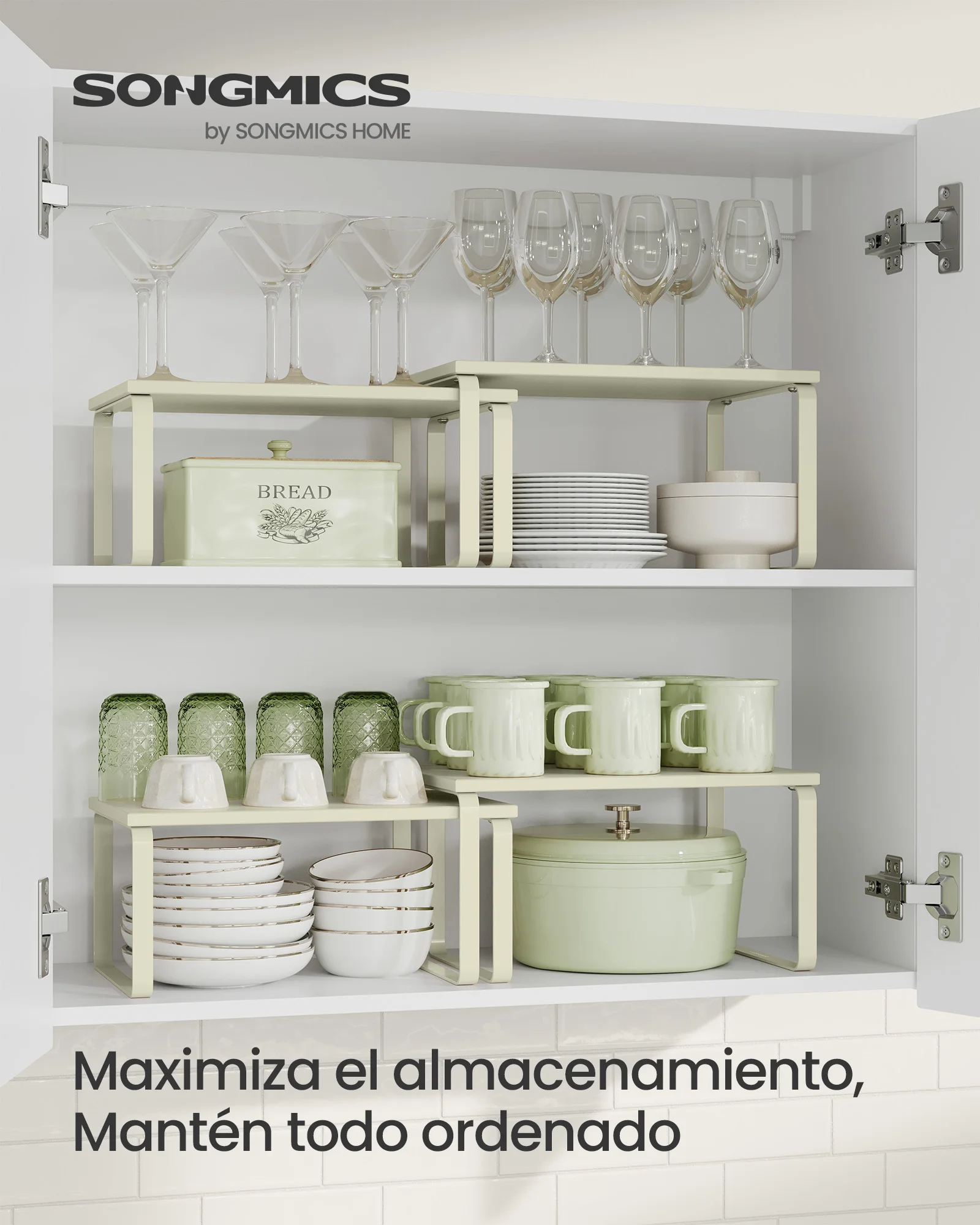 Especiero SONGMICS apilable a 13,41€ (-57%): organiza tu armario de cocina en minutos
