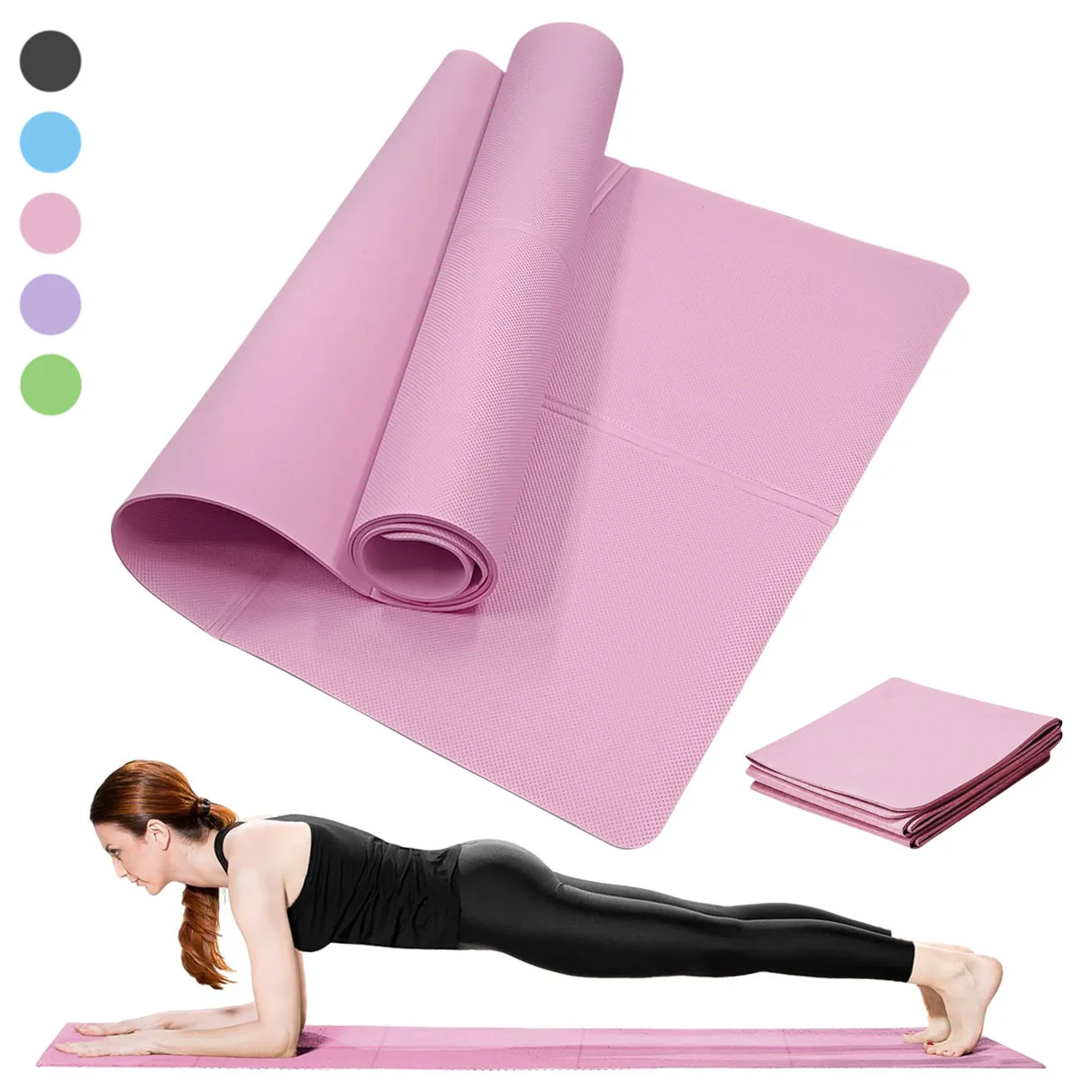 Estera de Yoga Antideslizante a 6,79€ (-67%): 4/6 mm de espesor para Pilates y fitness