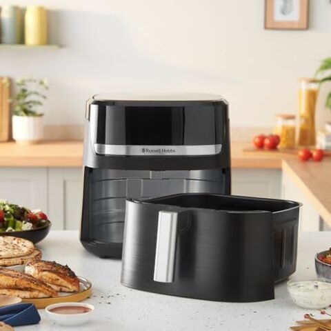 Freidora de aire Russell Hobbs de 5,5 L a 56,04 € (-44%): nueve programas y cesta al lavavajillas