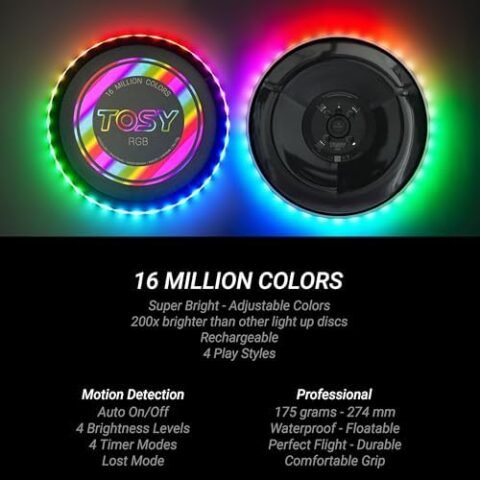Frisbee LED TOSY con 16 millones de colores a 19,85€: un 55% más barato y perfecto para el verano