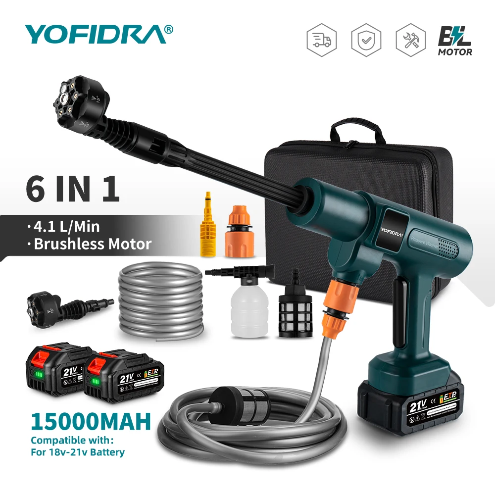 Hidrolimpiadora a batería YOFIDRA 6 en 1 a 57,39 € (-55 %): motor sin escobillas y envío desde España