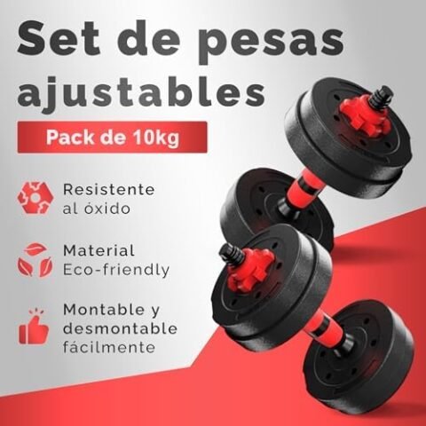 Mancuernas Ajustables JUPPLIES 2 en 1 a 28,99 € (-59%): gimnasio en casa por menos de 30 €