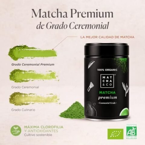 Té Matcha & CO Premium a 16,24€ (-51%): grado ceremonial ecológico