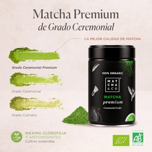 Té Matcha & CO Premium a 16,24€ (-51%): grado ceremonial ecológico