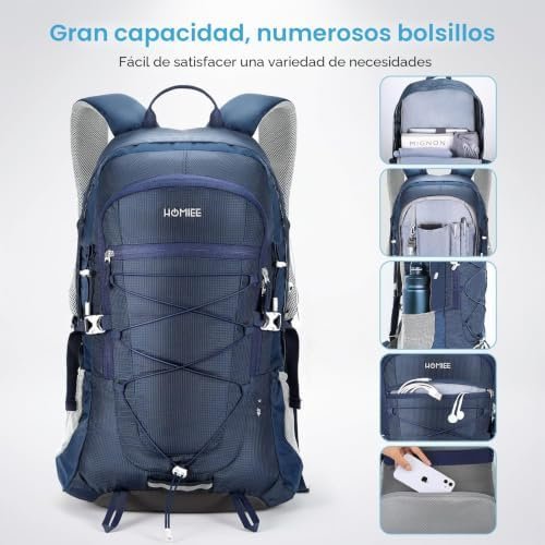 Mochila de senderismo HOMIEE de 45 L a 27,19 € en oferta flash (-41%): capacidad de fin de semana por menos de 30 €