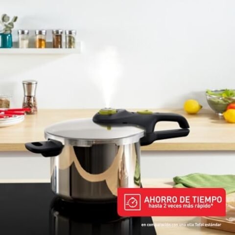 Olla a presión Tefal Secure 5 Neo de 6 L a 54,99 € (-31%): cinco seguridades y cestillo incluido