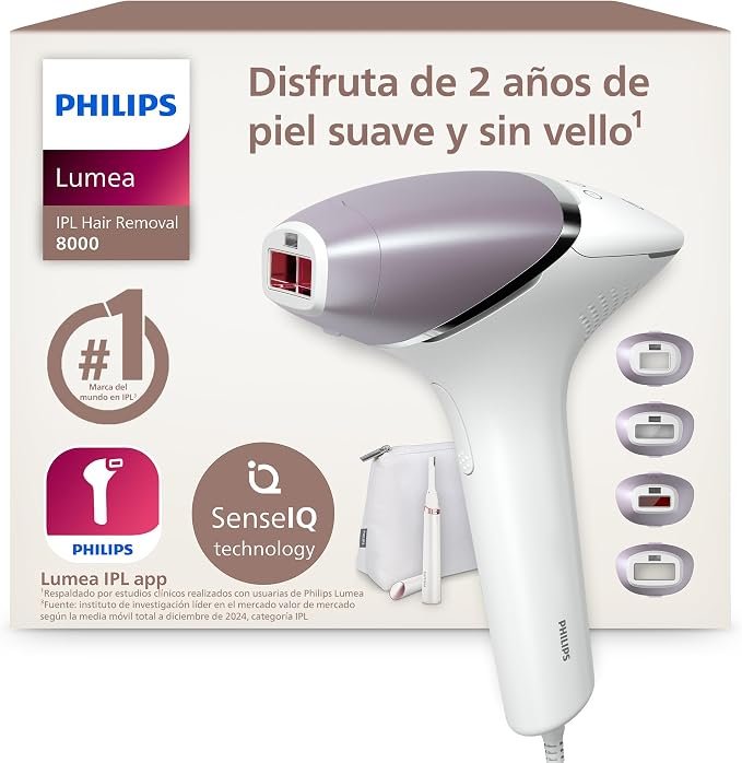 Philips Lumea Serie 8000 IPL a 378,40 € (-35%): depilación en casa a largo plazo