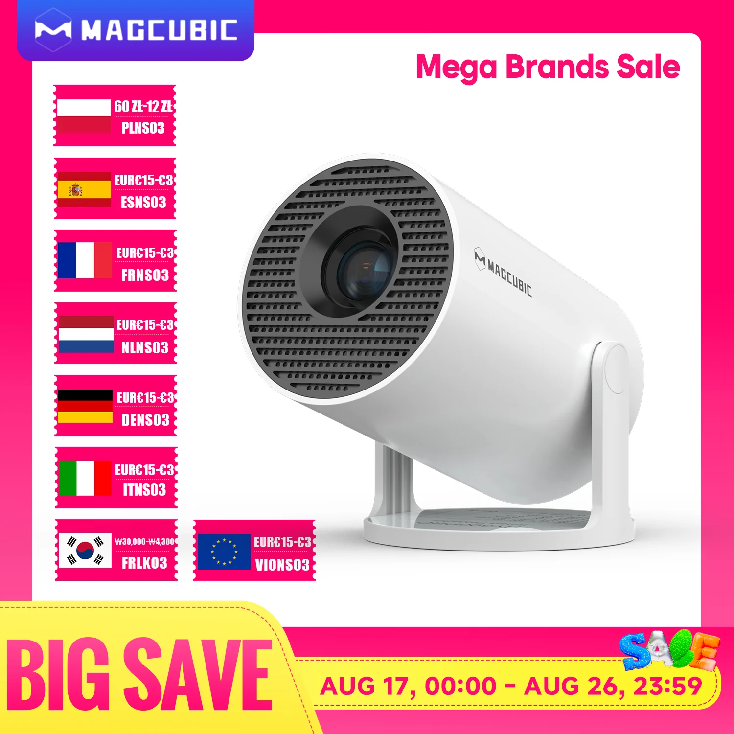 Proyector Magcubic HY300 Pro por 42,79 € (-56%): Android 14, WiFi 6 y 290 ANSI para cine en casa