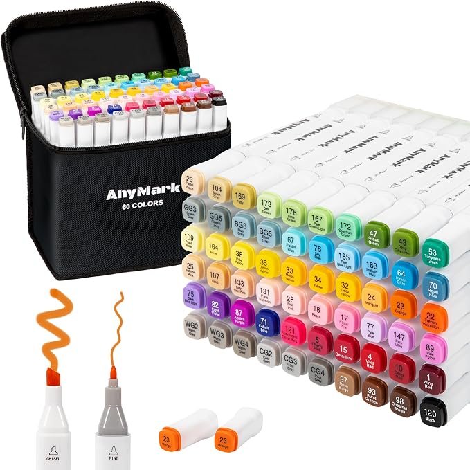 Set de 60 rotuladores AnyMark de doble punta por 11,60 € (-50 %)