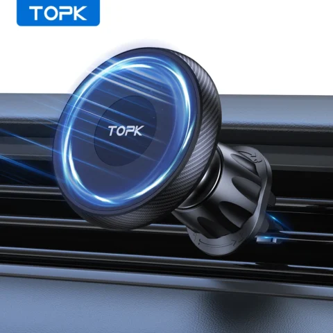 Soporte magnético de coche TOPK compatible con MagSafe a 4,00 € (-57%): el móvil fijo con una mano