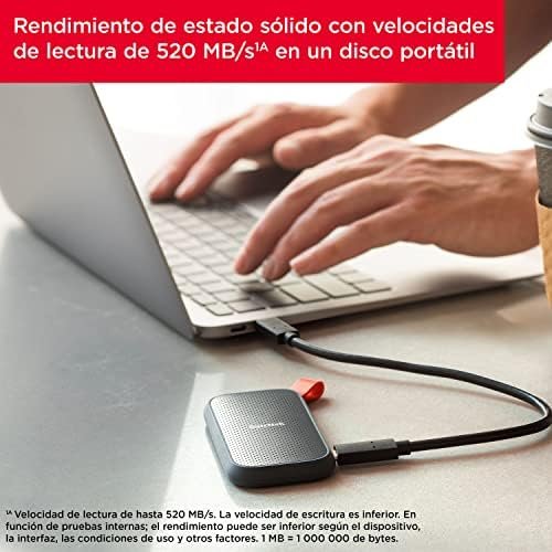 SSD Externo SanDisk 480 GB a 81,82 € (-58%): almacenamiento portátil resistente