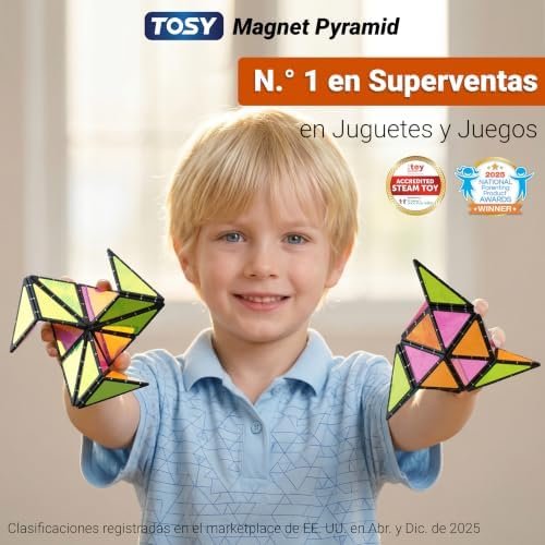 TOSY Magnet Pyramid Glow por 18,04€ (-54%): mil formas y brillo en la oscuridad