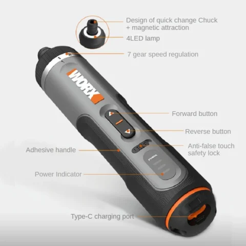 Destornillador eléctrico Worx de 4V a 29,33 € (-66%): la marca naranja en formato bolígrafo