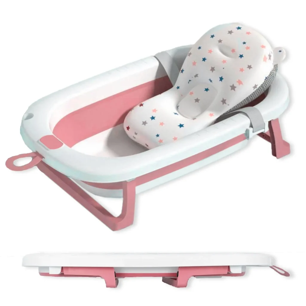 Bañera plegable para bebé RELAXTY con cojín ergonómico y patas antideslizantes por 24,99 €