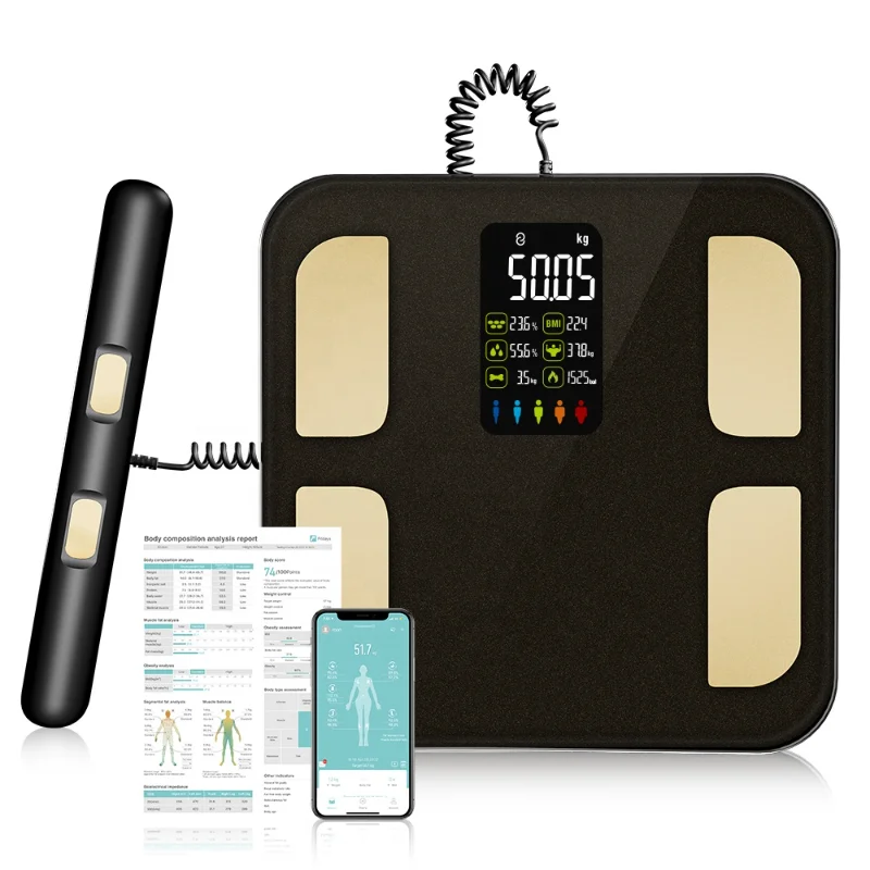 Báscula de bioimpedancia inteligente a 82,39€ (-53%): 20 datos corporales en tu móvil