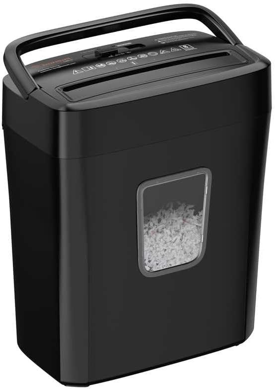 Destructora Bonsaii P4 de 8 hojas por 39,99 € (-33 %): corte cruzado para el papeleo con datos personales
