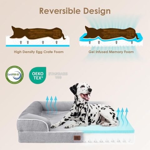 Cama para perros EHEYCIGA a 41,99 € (-30%): colchón ortopédico impermeable
