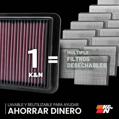Filtro de Aire K&N Lavable para Coche a 60,73 € (-33%): ahorro real a largo plazo