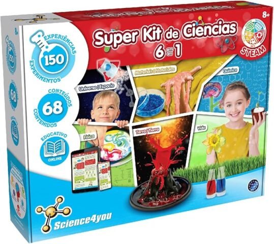 Súper Kit de Ciencias Science4you con 150 experimentos por 19,99 € (-33 %)