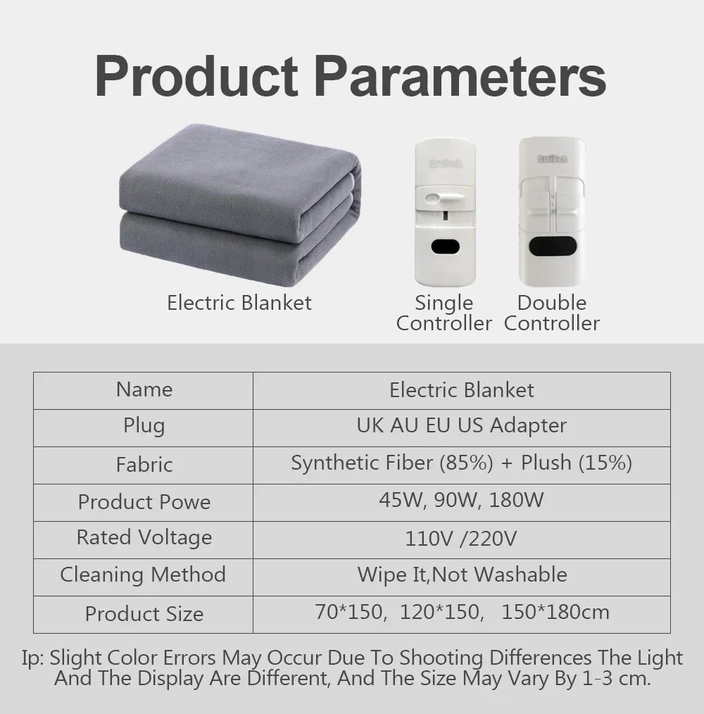 Manta eléctrica 110V/220V con control inteligente a 15,49€ (-50%): calor regulable para el invierno