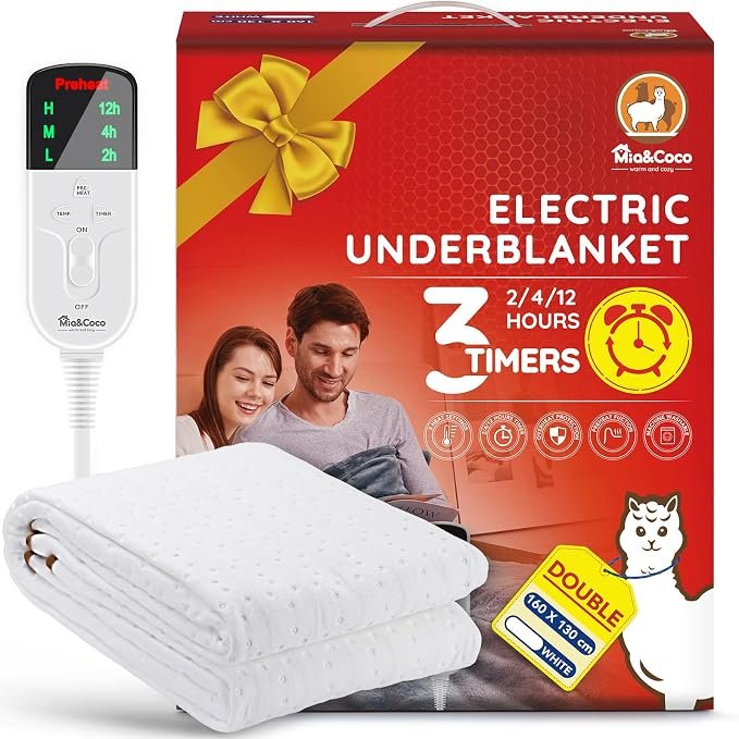 Manta eléctrica THULOS TH-EB400 con -37%: calienta la cama por 29,50€