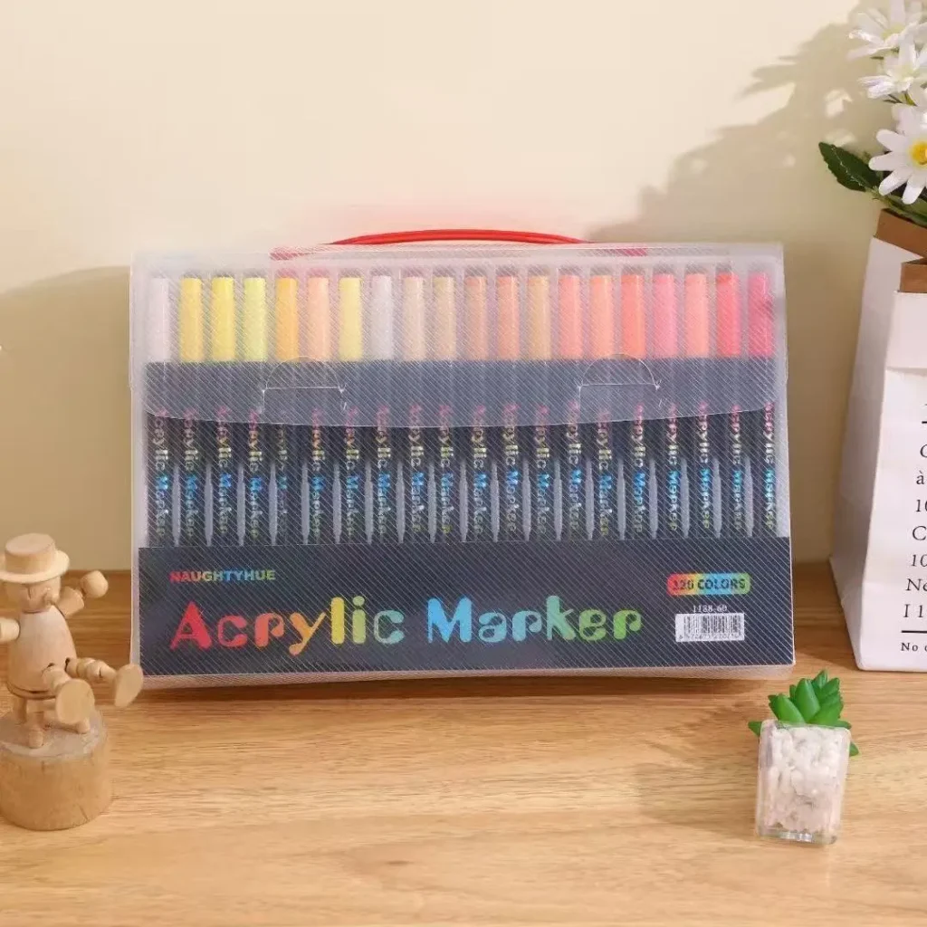 Marcadores acrílicos doble punta 24/48 colores a 3,49€ (-53%): manualidades y bricolaje creativo