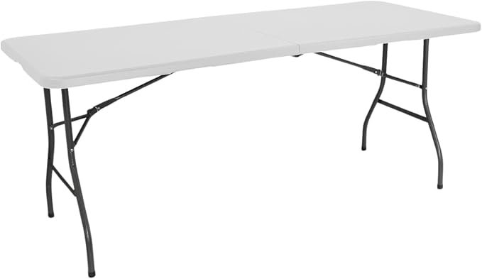Mesa plegable de catering para camping y eventos 180cm: -50% por 34,91€
