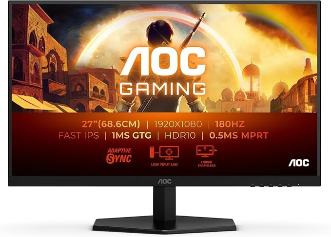 Monitor Gaming AOC 27G42E 180Hz a 89,90 € (-35%): IPS rápido para partidas fluidas