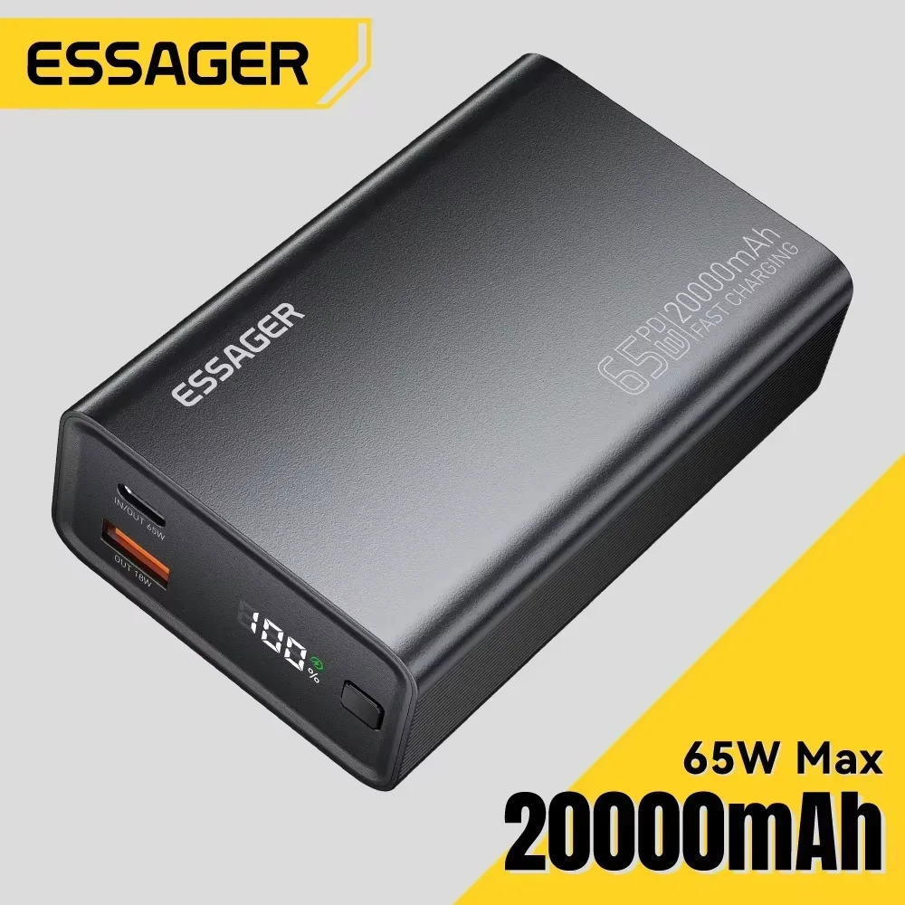 Batería externa Essager 20000mAh a 34,64€ (-51%): carga rápida PD de 65W