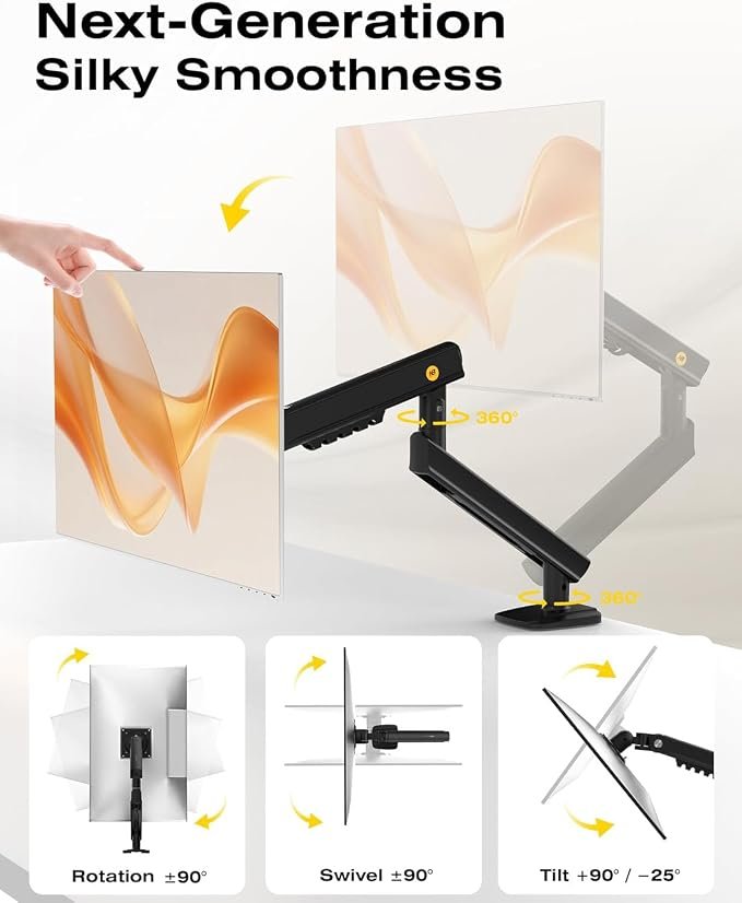 Soporte de monitor NB Ergonomic con brazo de resorte al -50%: hasta 32 pulgadas y 9 kg por 29,99 €