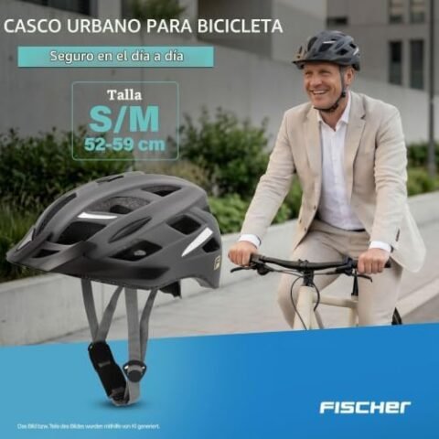 Casco de bici Fischer Urban Levin a 25,31€ (-32%): seguridad y ventilación para el día a día