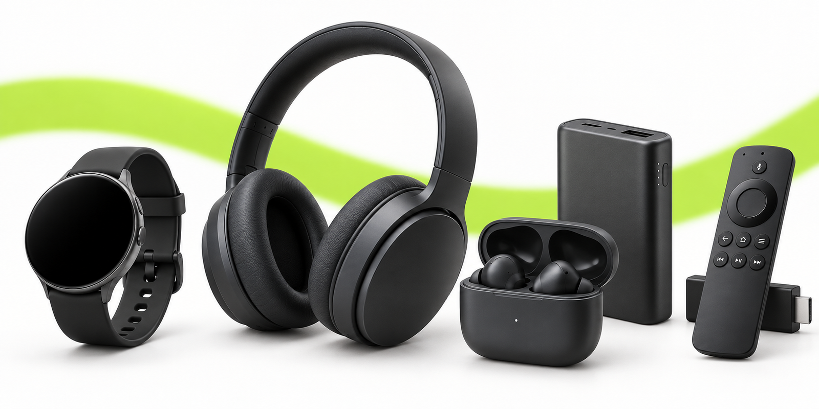 Ofertas de tecnología con smartwatch, auriculares, powerbank y dispositivo de streaming